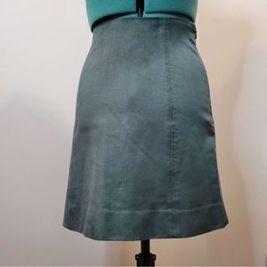 Babaton Green Suede Skirt